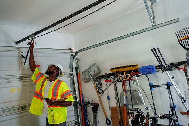 Professional Garage Door Panel Replacement technician working in Spencerville, OH